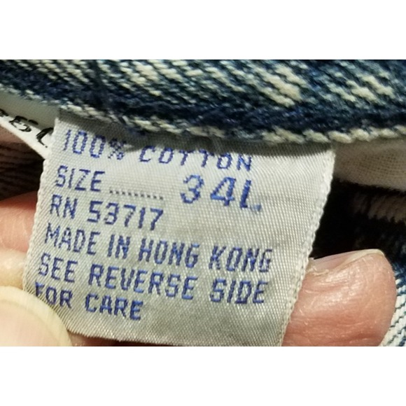 Vtg 1980s 90s Blue Zone Men's Acid Wash Pants Cargo 650 Tapered Leg - Picture 5 of 9